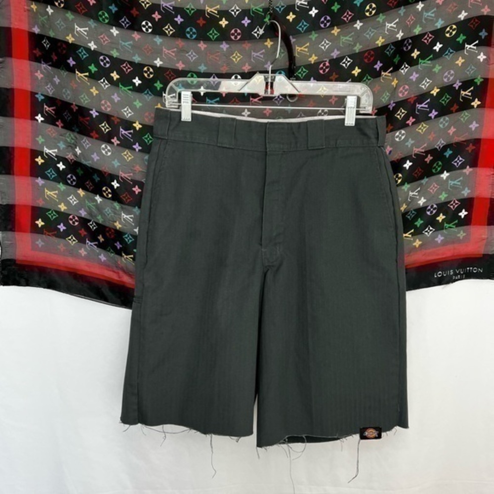 Punk DICKIES Pinstripe Cut Off Shorts Classic Cargo Work Pants 🩸 ★